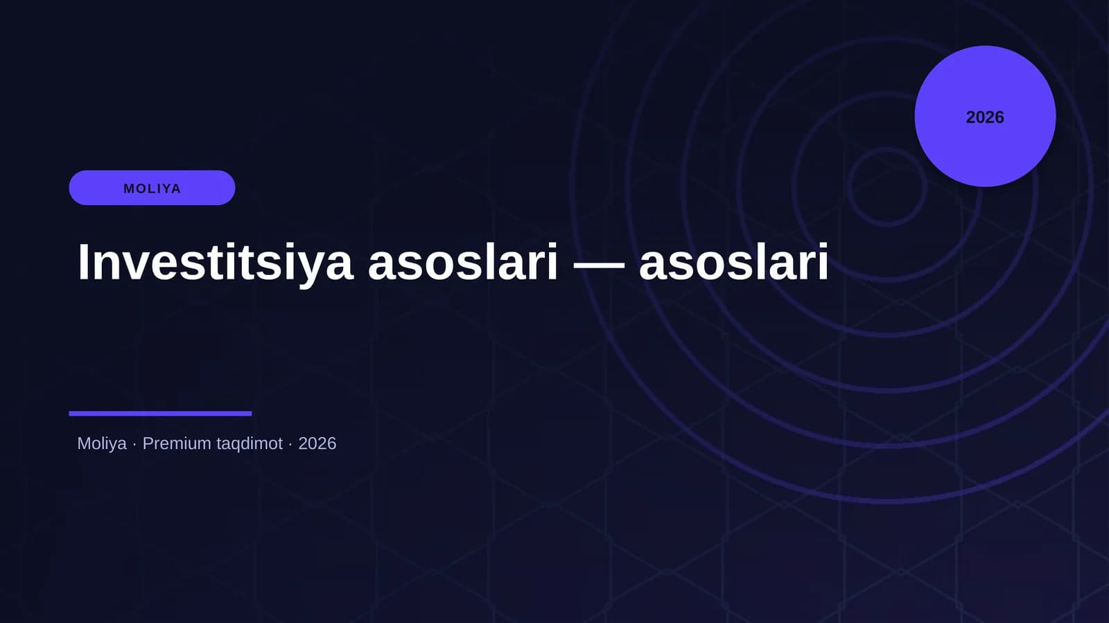 Investitsiya asoslari — asoslari