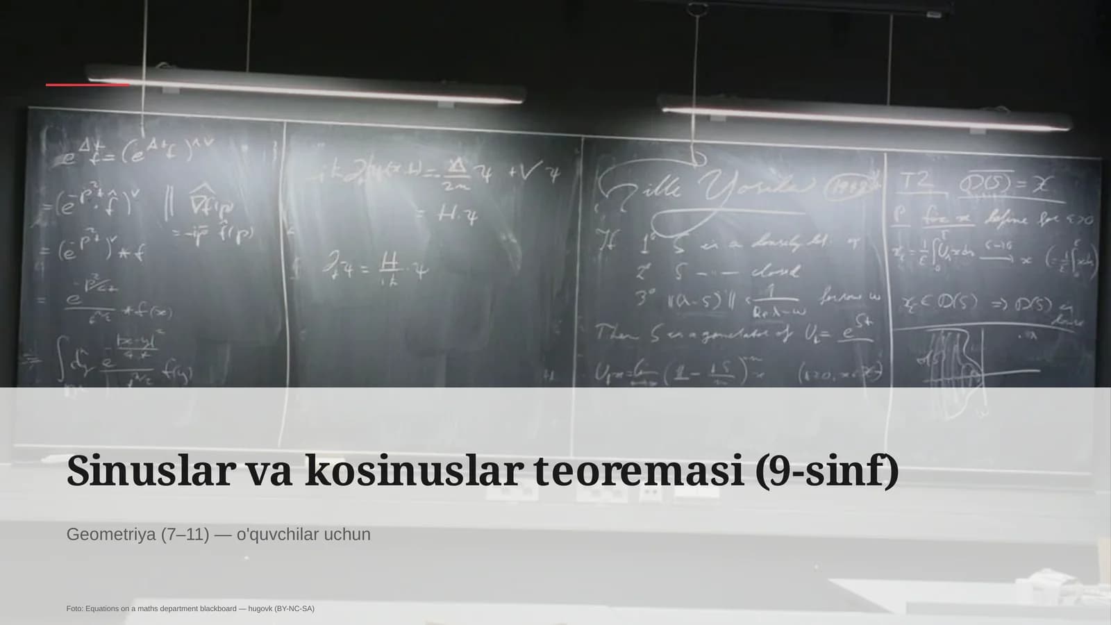 Sinuslar va kosinuslar teoremasi (9-sinf)