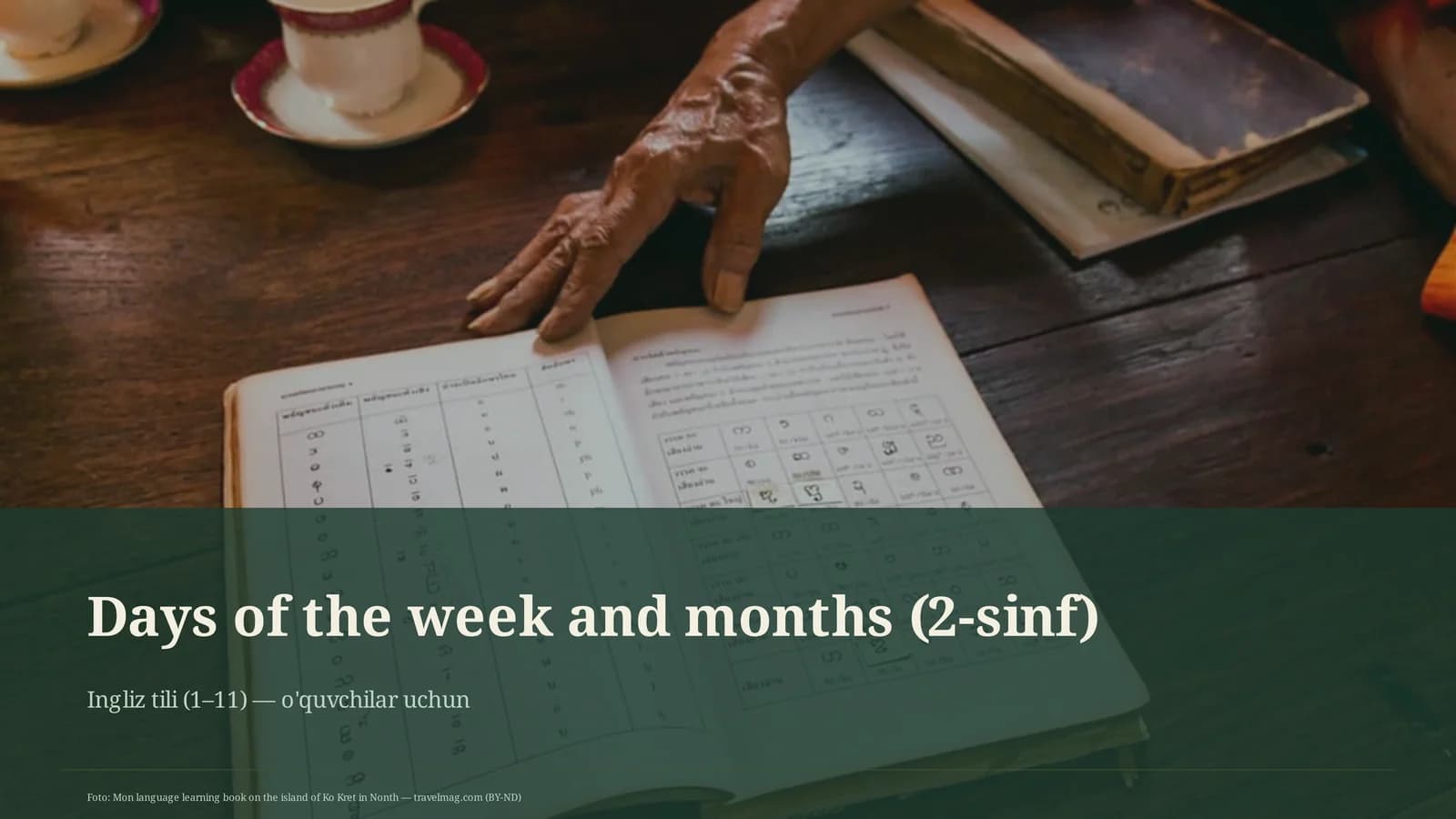 Days of the week and months (2-sinf)