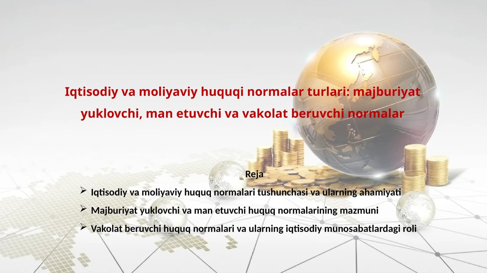 Iqtisodiy va moliyaviy huquq normalarlari