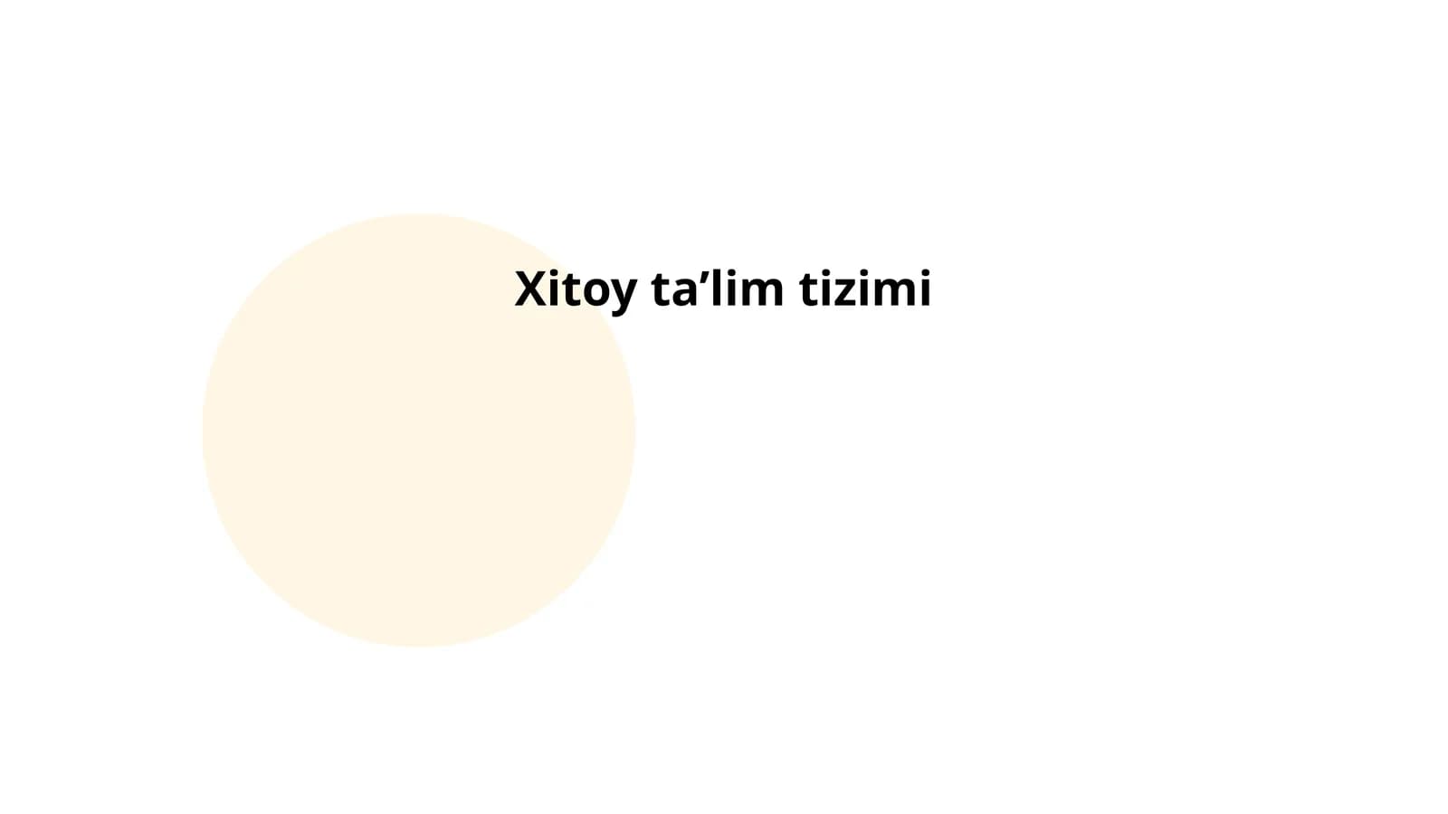 Xitoy ta’lim tizimi