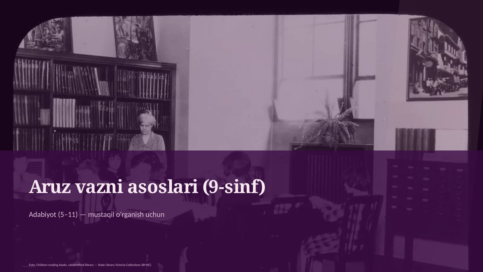 Aruz vazni asoslari (9-sinf)