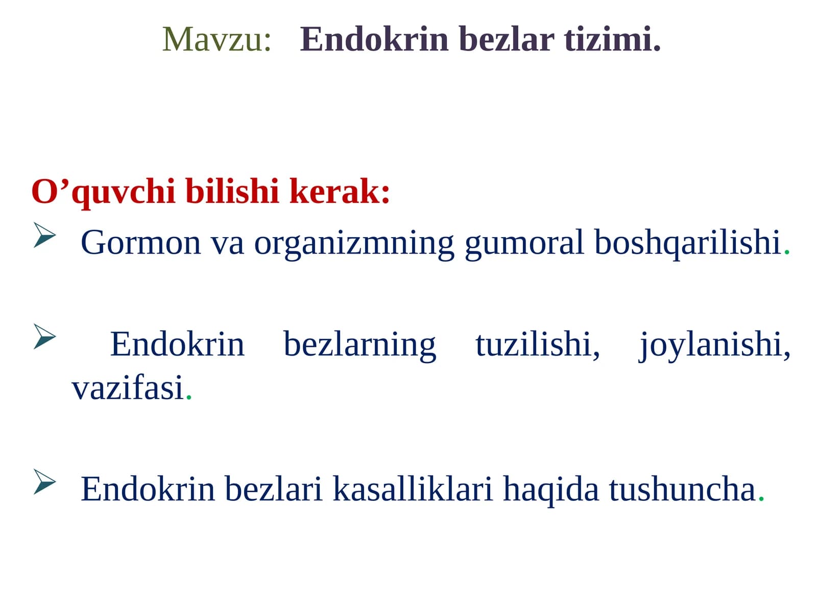 Endokrin bezi tizimi