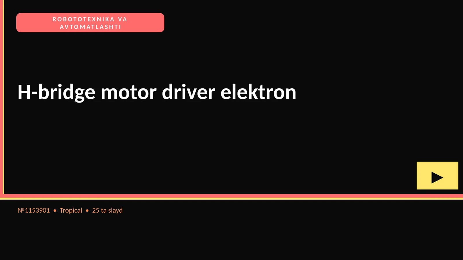 H-bridge motor driver elektron