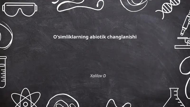 Oʻsimliklarning abiotik changlanishi