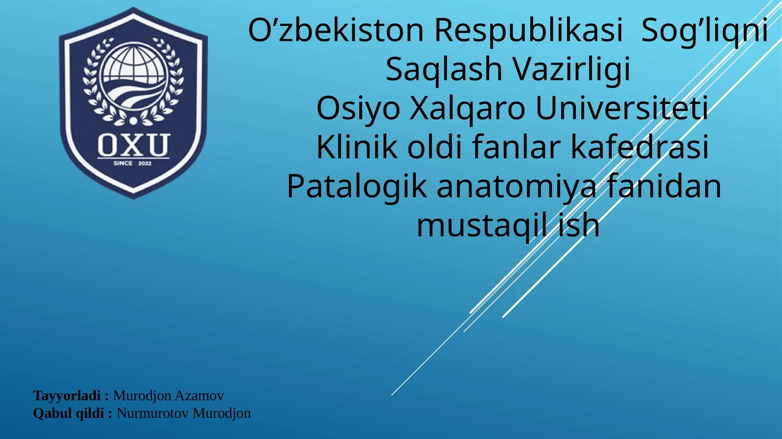 Kanserogen agentlar va ularning hujayralar bilan o'zaro ta'siri va o'sma immunitesi