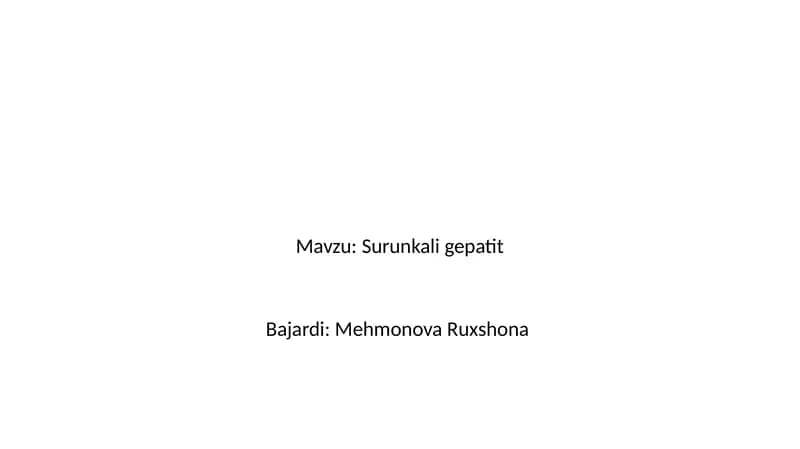 Surunkali gepatit