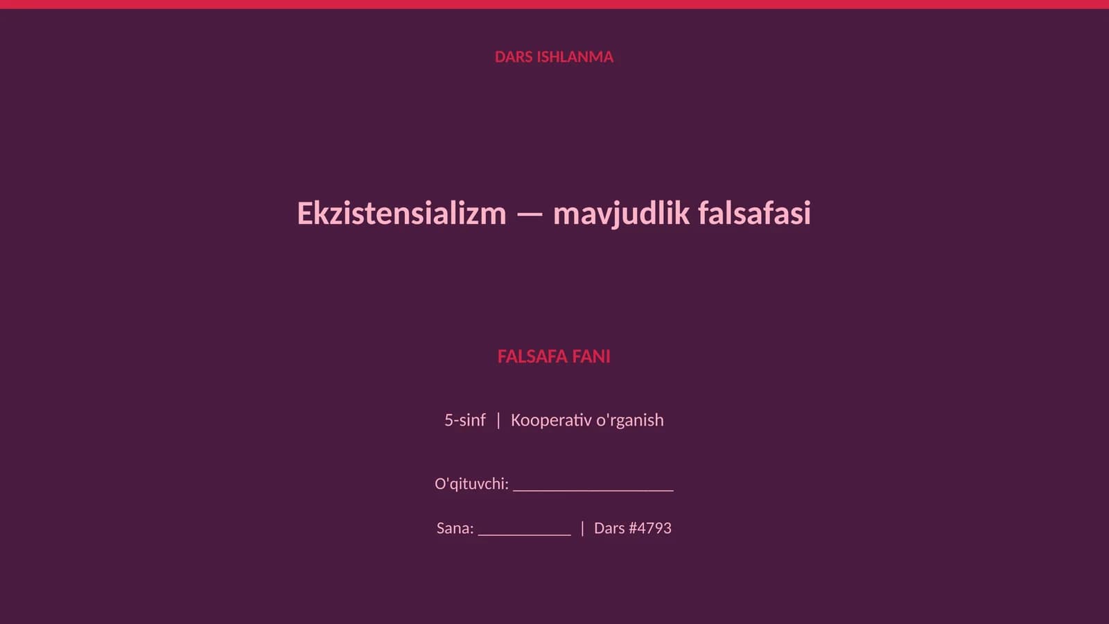 Ekzistensializm — mavjudlik falsafasi