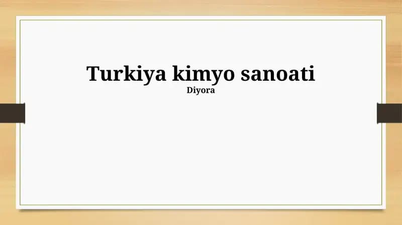 Turkiya kimyo sanoati