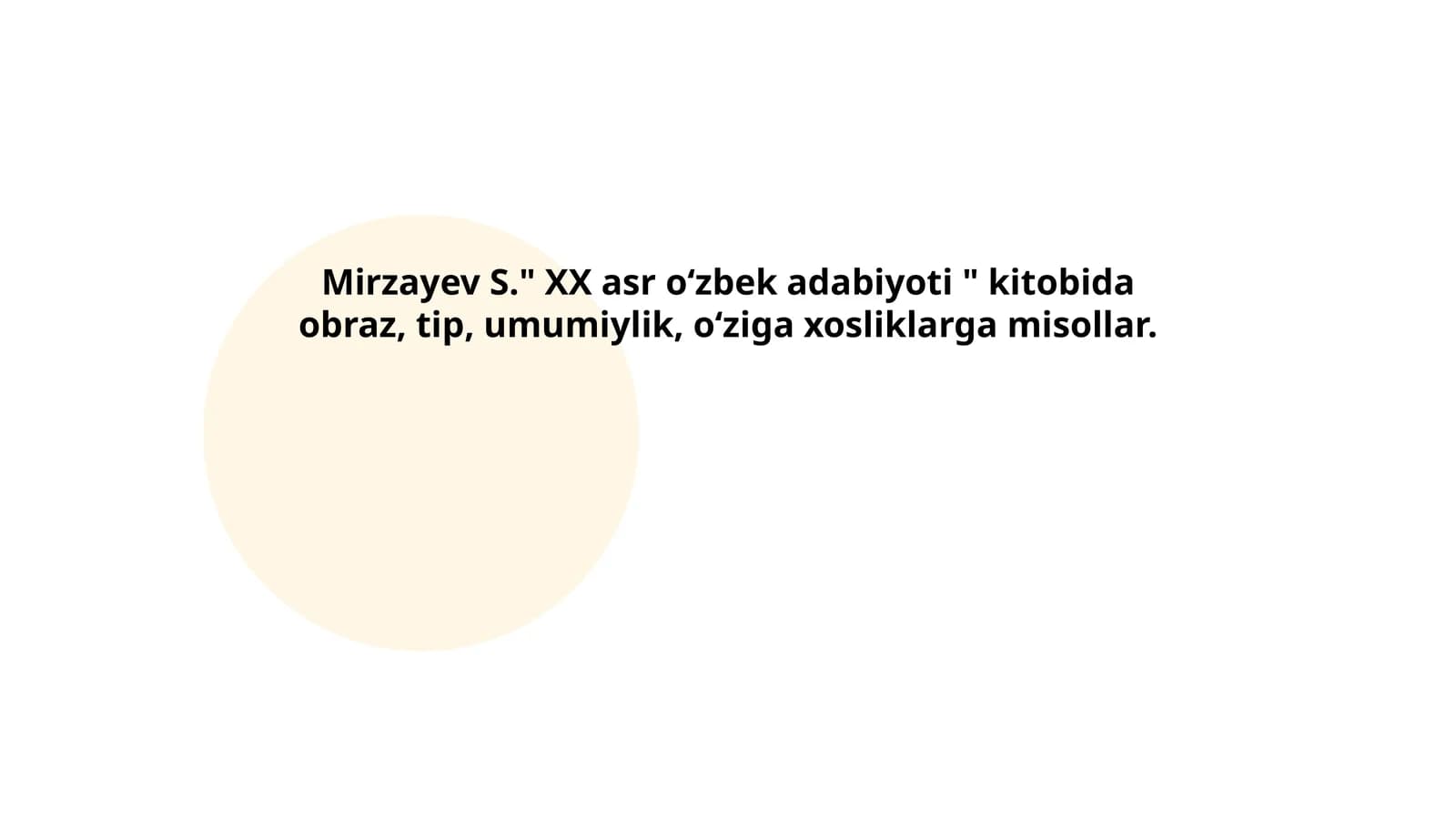 XX asr oʻzbek adabiyoti
