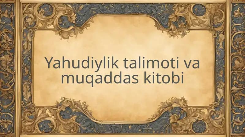 Yahudiyliktalimotivamuqaddaskitobi