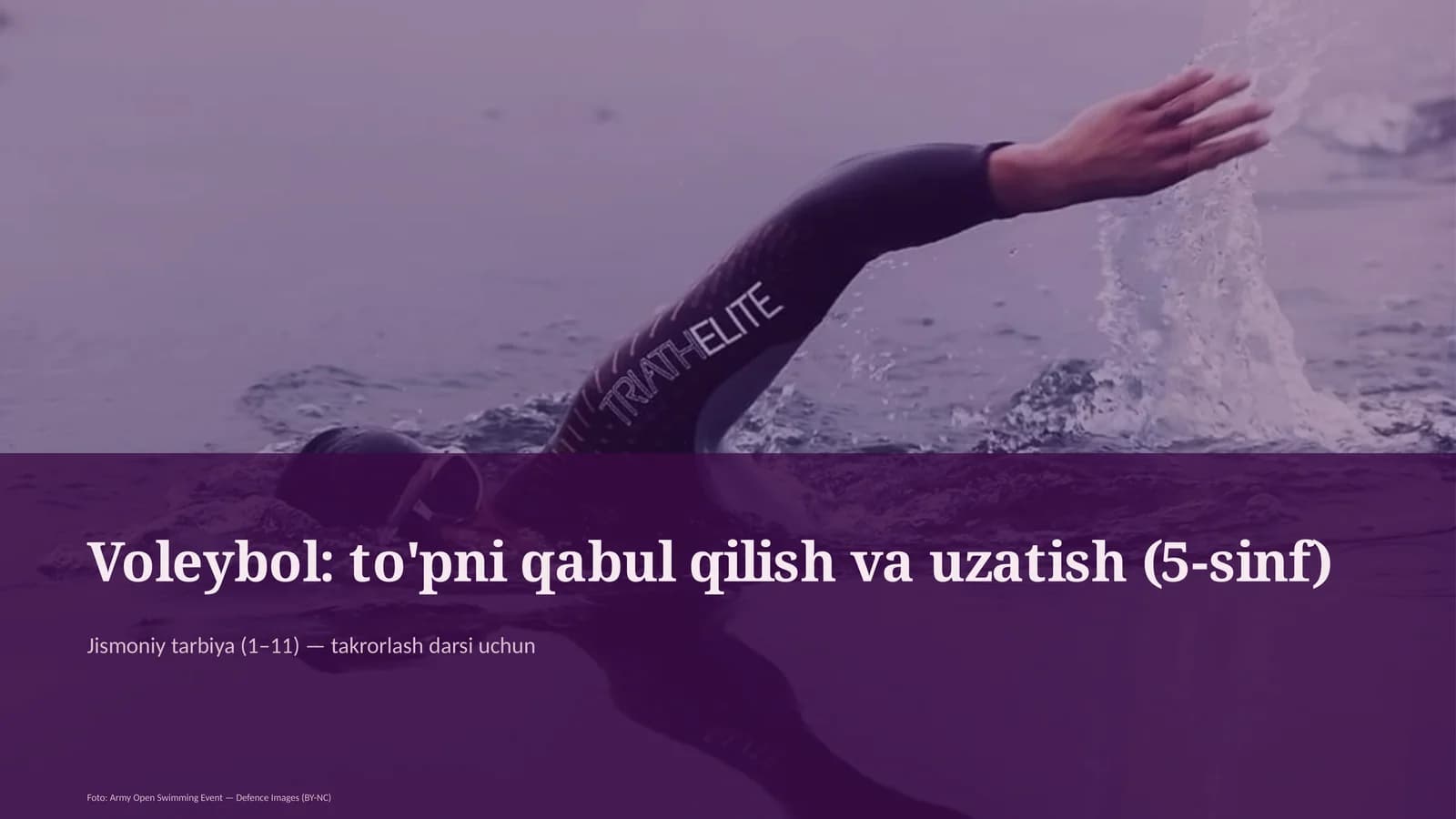 Voleybol: to'pni qabul qilish va uzatish (5-sinf)