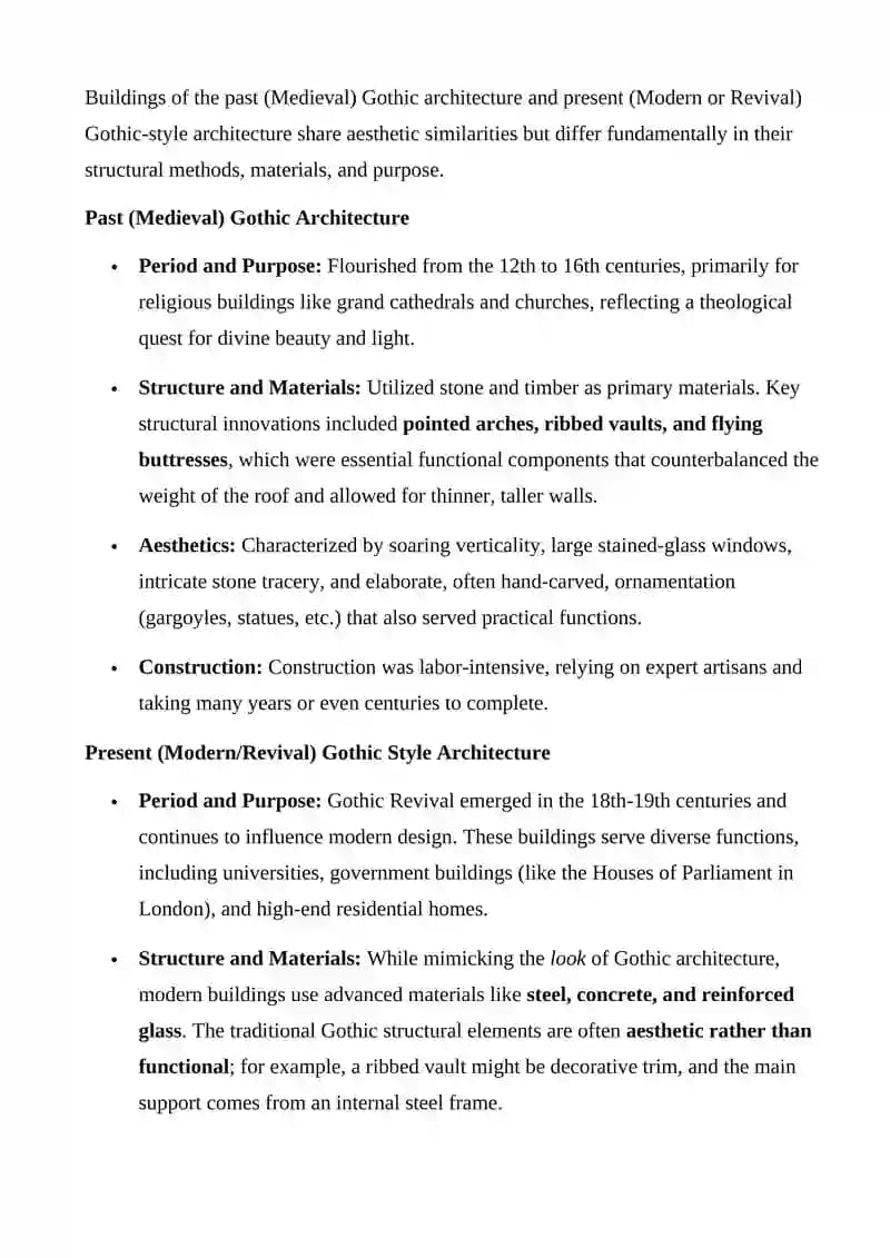 Gothic Architecture Study Guide