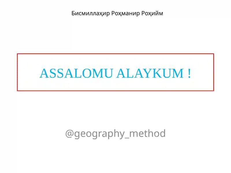 Amaliymashg‘ulot Markaziy Osiyo mamlakatlarining qiyosiy geografik tavsiﬁ