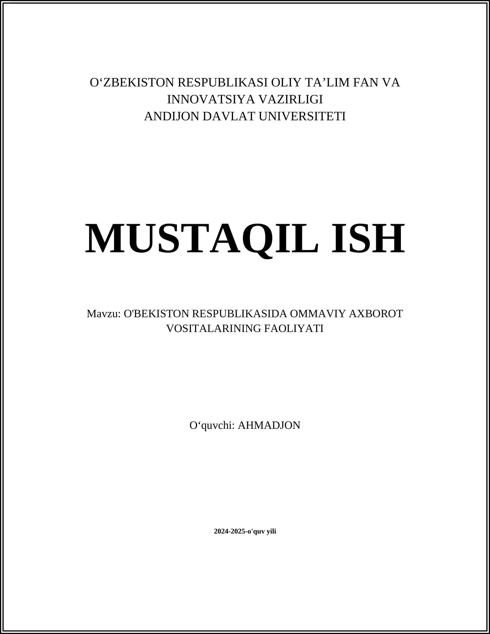 Ommaviy axborot vositalarining tarixi