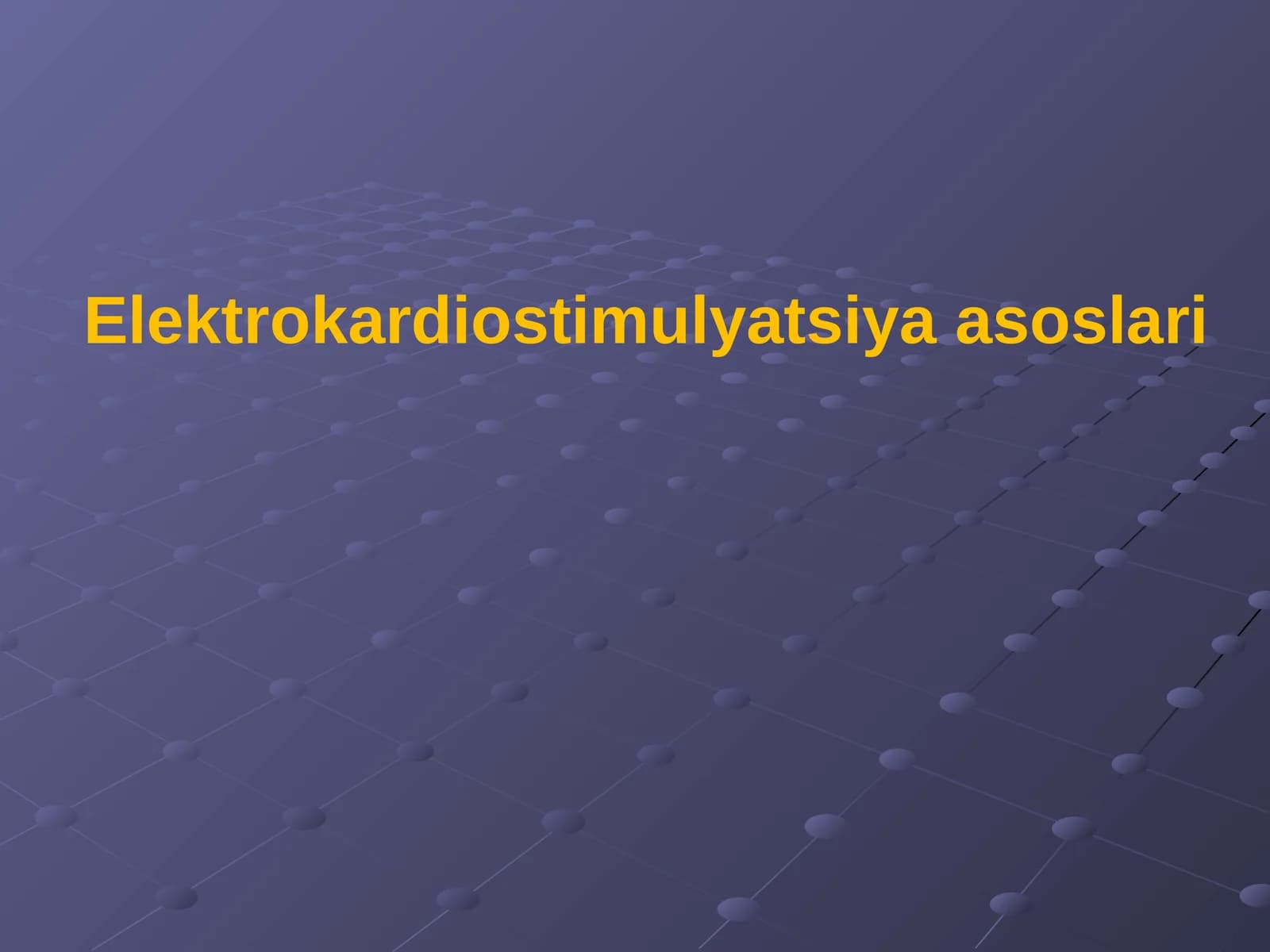 Elektrokardiostimulyatsiya asoslari