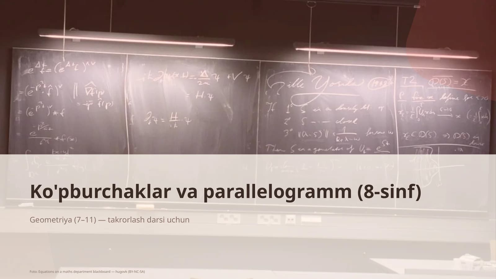 Ko'pburchaklar va parallelogramm (8-sinf)
