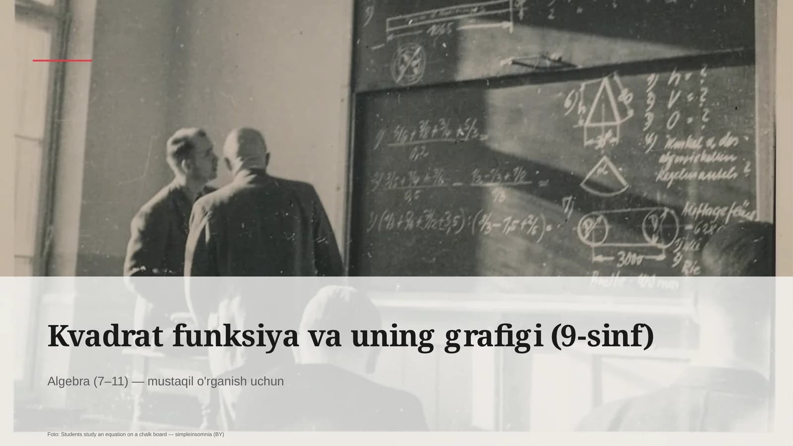 Kvadrat funksiya va uning grafigi (9-sinf)