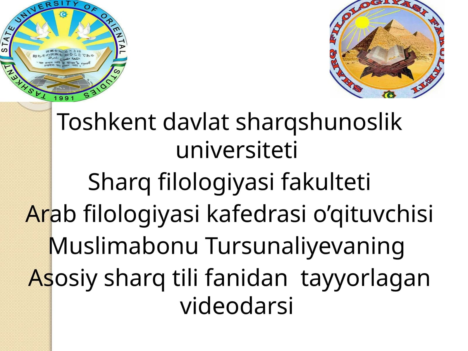 Zaif fe’llarning o‘tgan zamonda tuslanishi