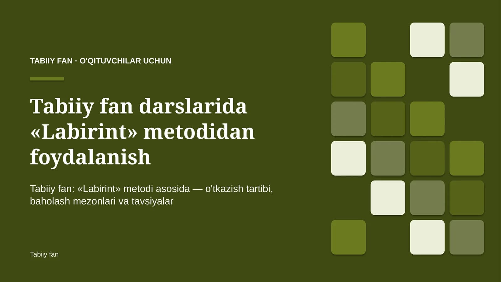tabiiy fan darslarida labirint metodidan foydalanish 9470