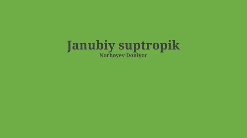 Janubiy suptropik