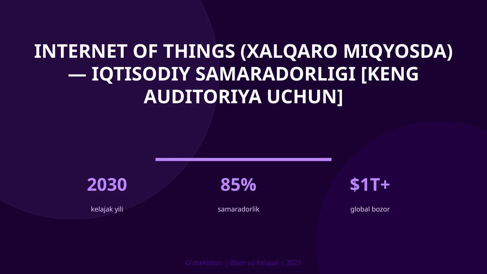 Internet of Things (xalqaro miqyosda) — iqtisodiy samaradorligi [keng auditoriya uchun]