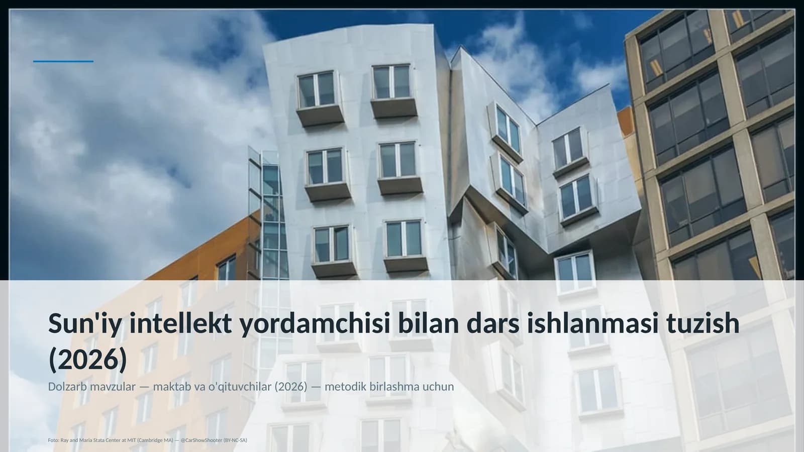 Sun'iy intellekt yordamchisi bilan dars ishlanmasi tuzish