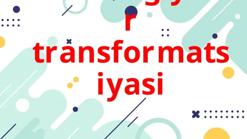 Raqamli texnologiyalar transformatsiyasi