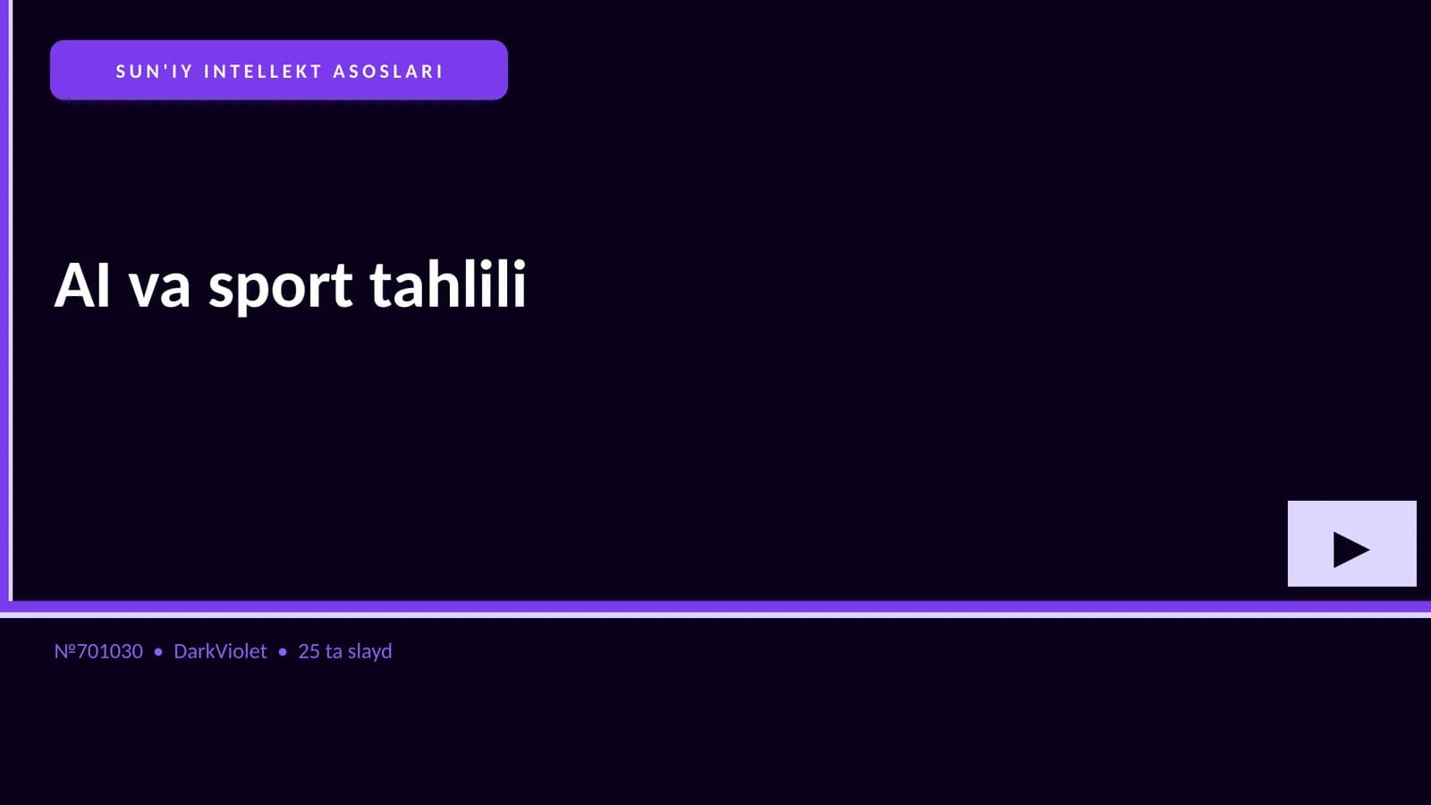 AI va sport tahlili