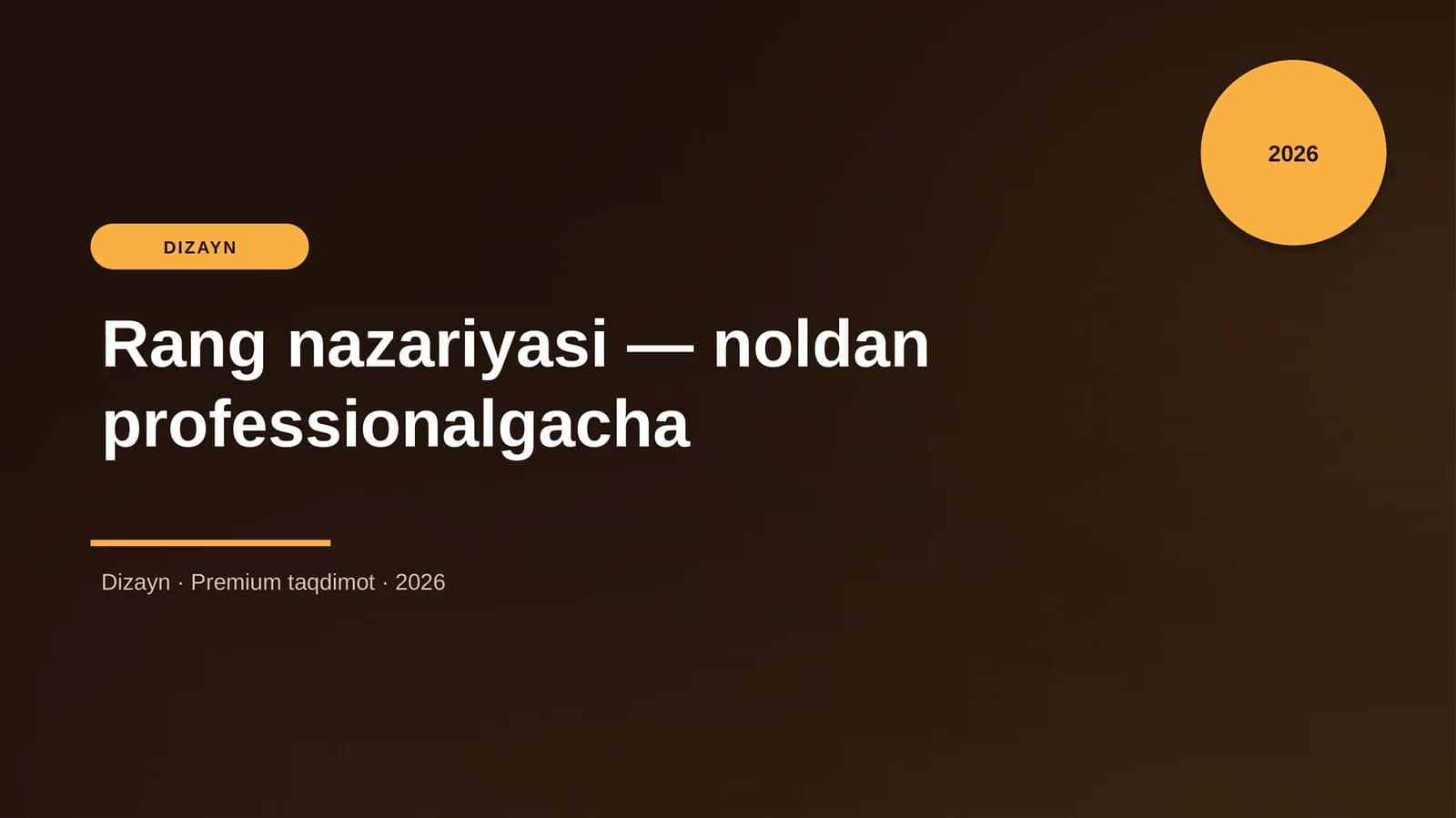 Rang nazariyasi — noldan professionalgacha