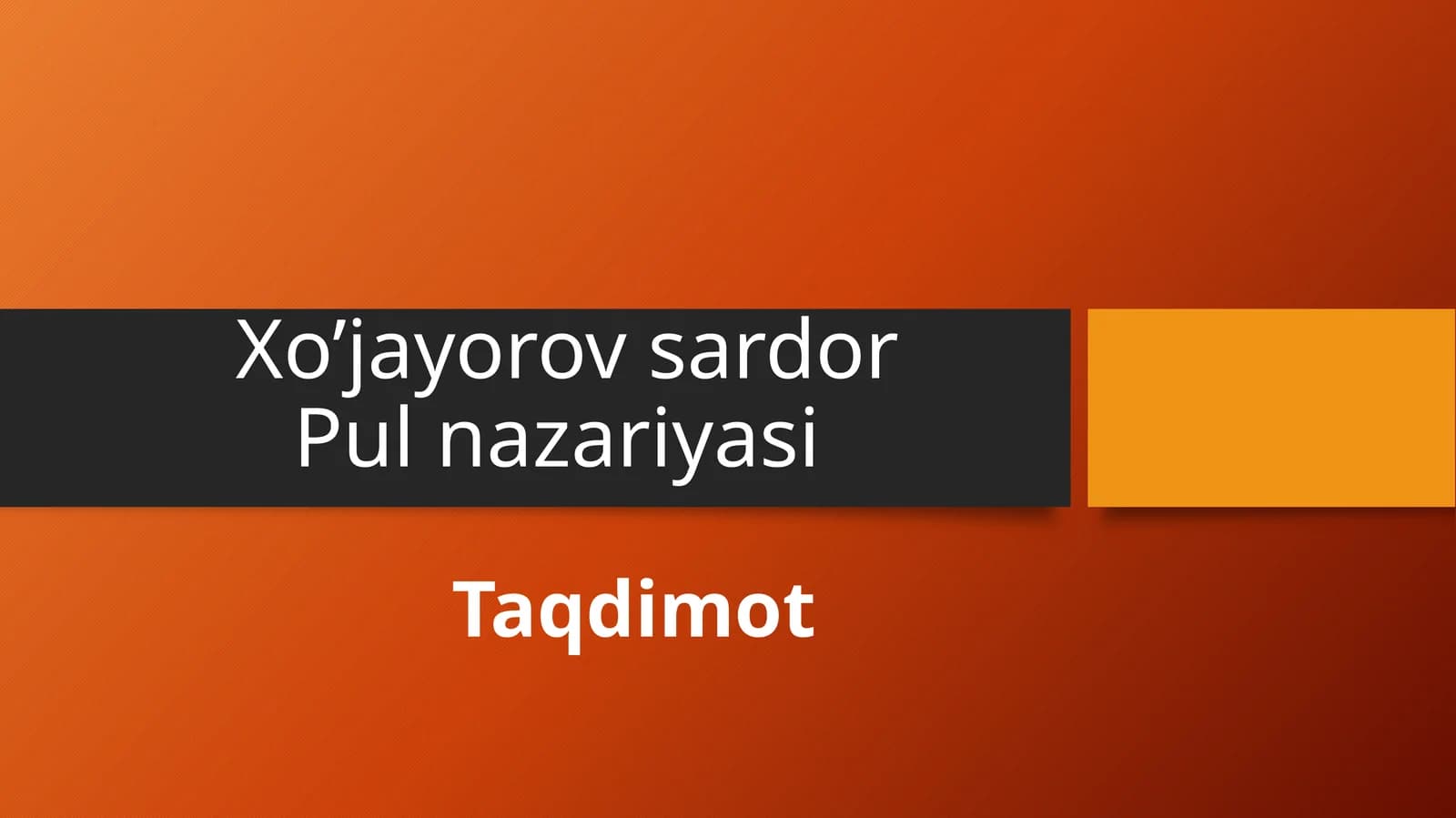 Pul nazariyasi