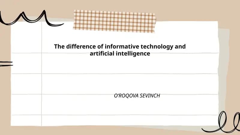 The difference of informative technology and artificial intelligence