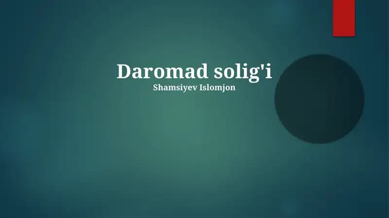 Daromad solig'i