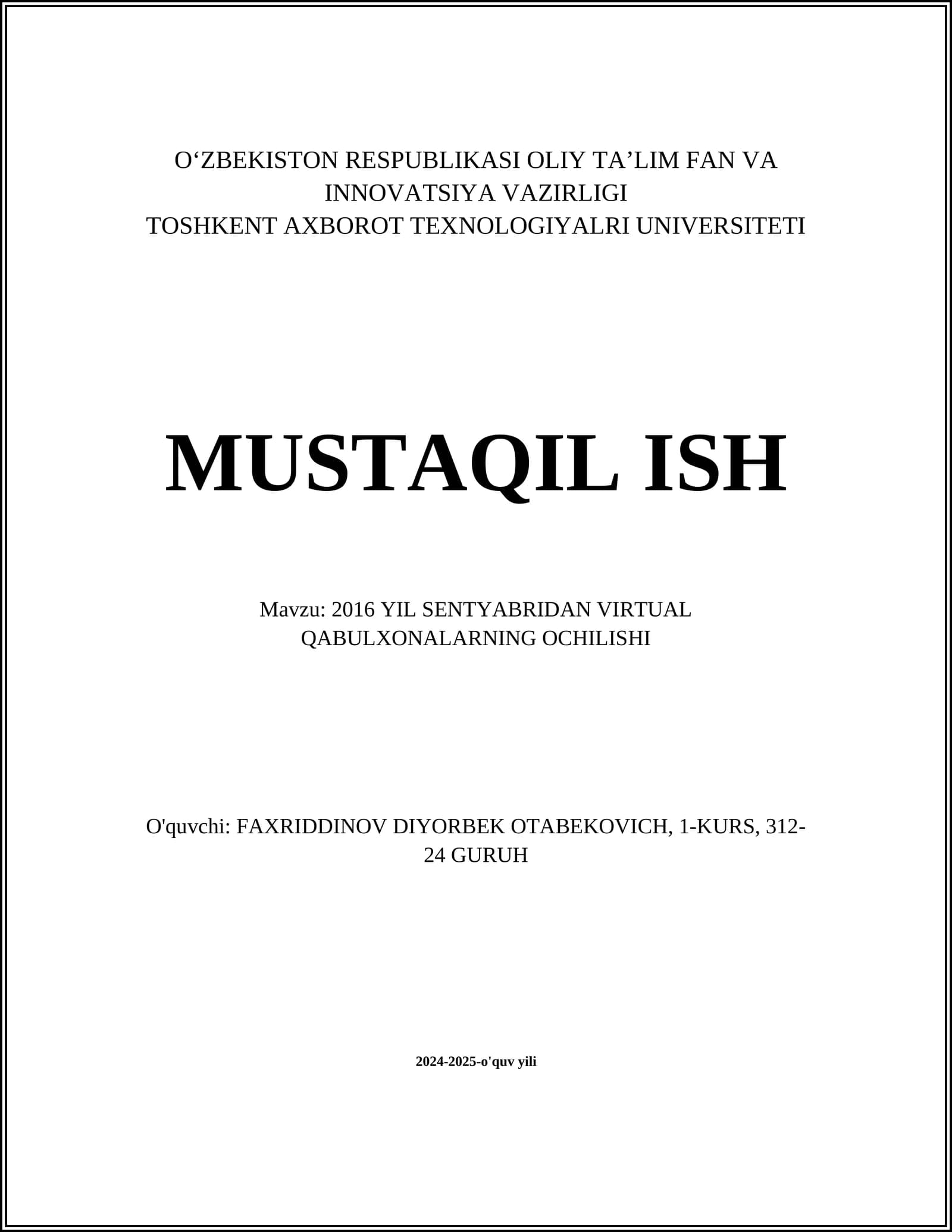 Virtual qabulxonalar zarurati
