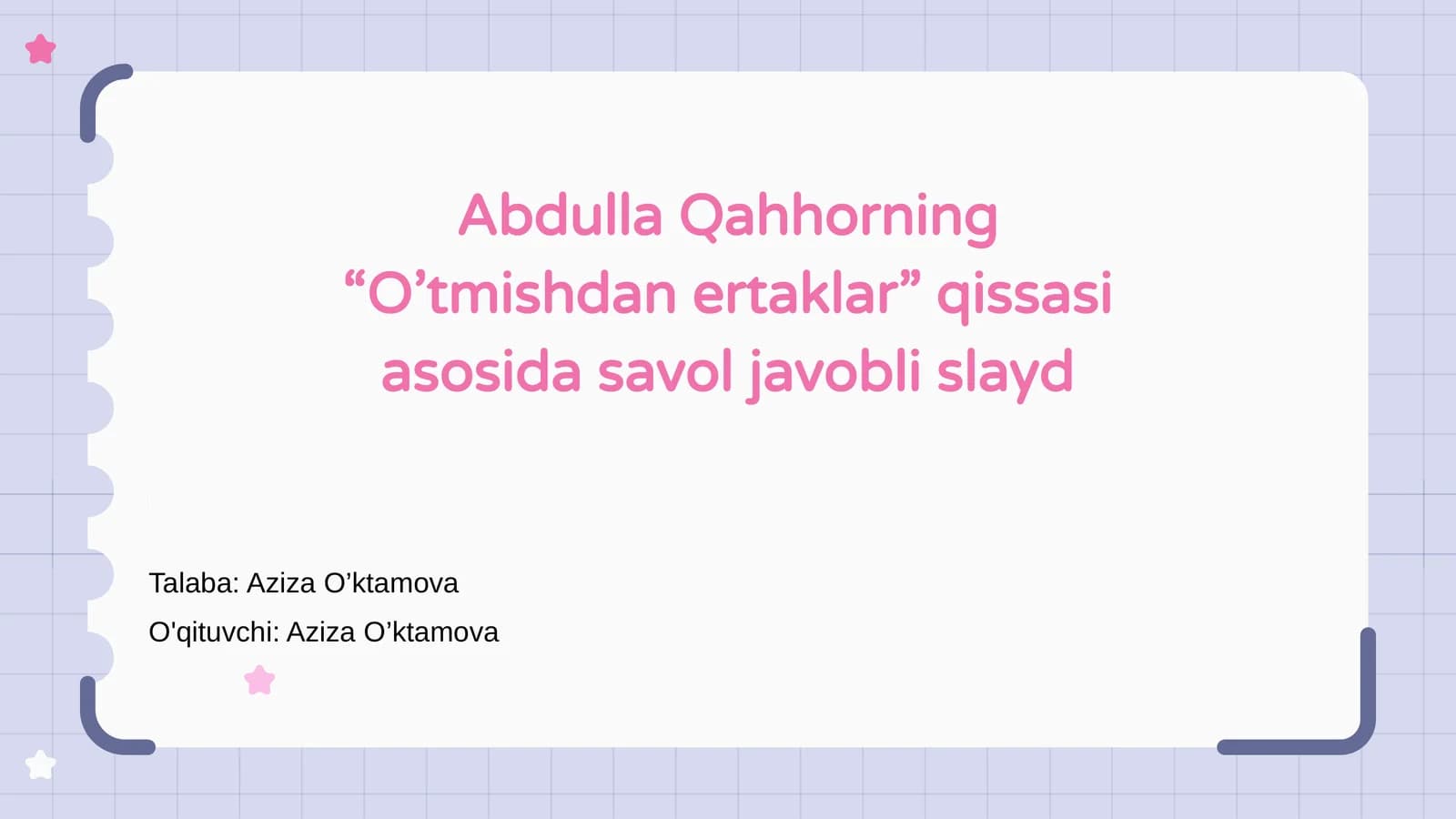 O’tmishdan ertaklar