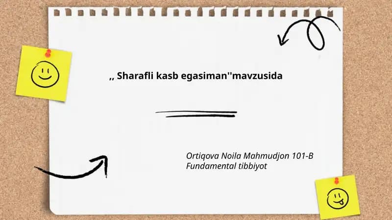 Men sharafli kasb egasiman
