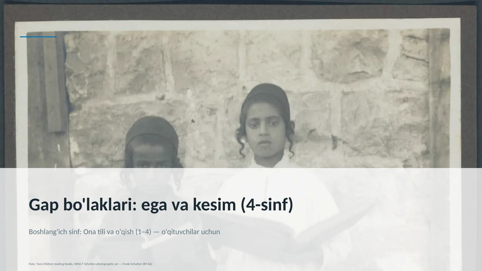 Boshlang'ich sinf: Ona tili va o'qish (1–4) — o'qituvchilar uchun