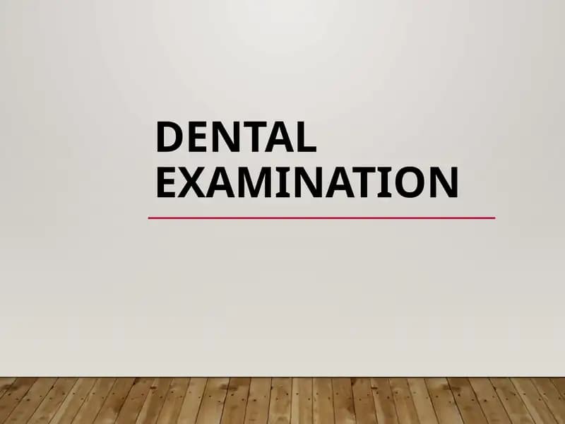Dental Examination