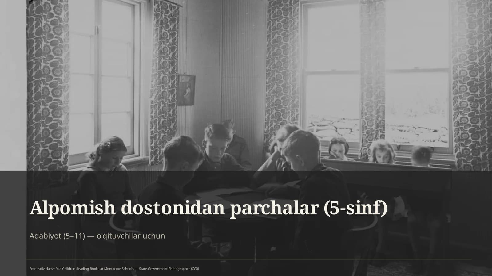 Alpomish dostonidan parchalar (5-sinf)