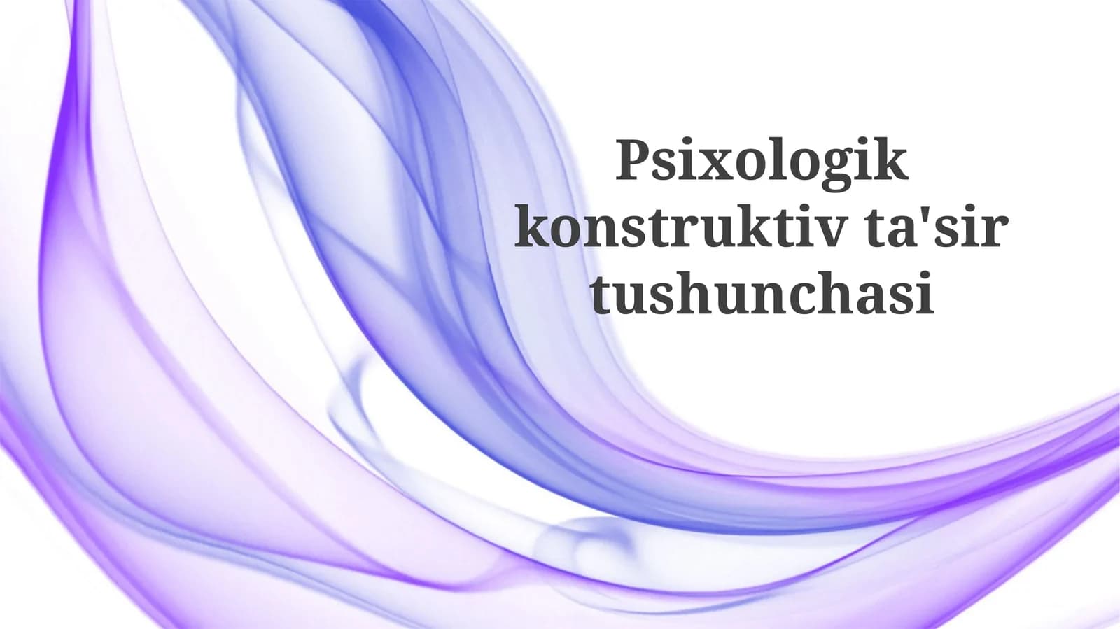 Psixologik konstruktiv ta'sir