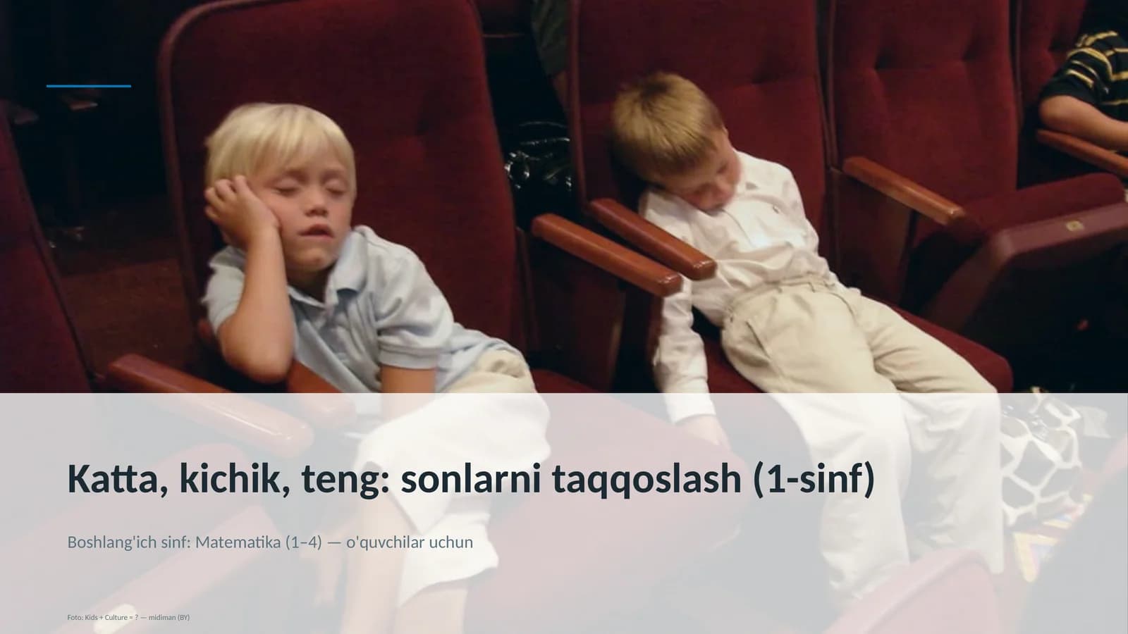 Katta, kichik, teng: sonlarni taqqoslash (1-sinf)