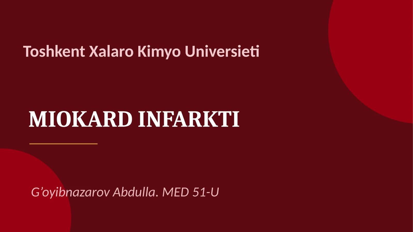 MIOKARD INFARKTI