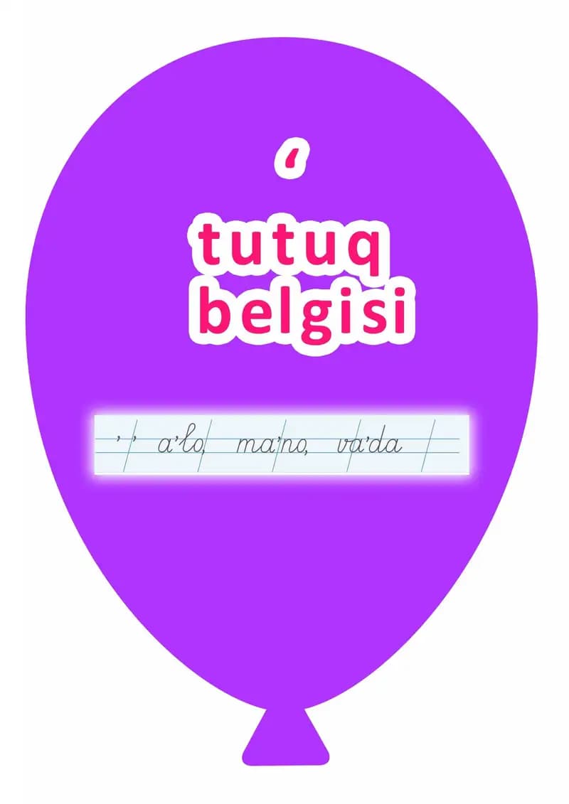 Sharlarda harflar rasmi. savodga orgatish uchun
