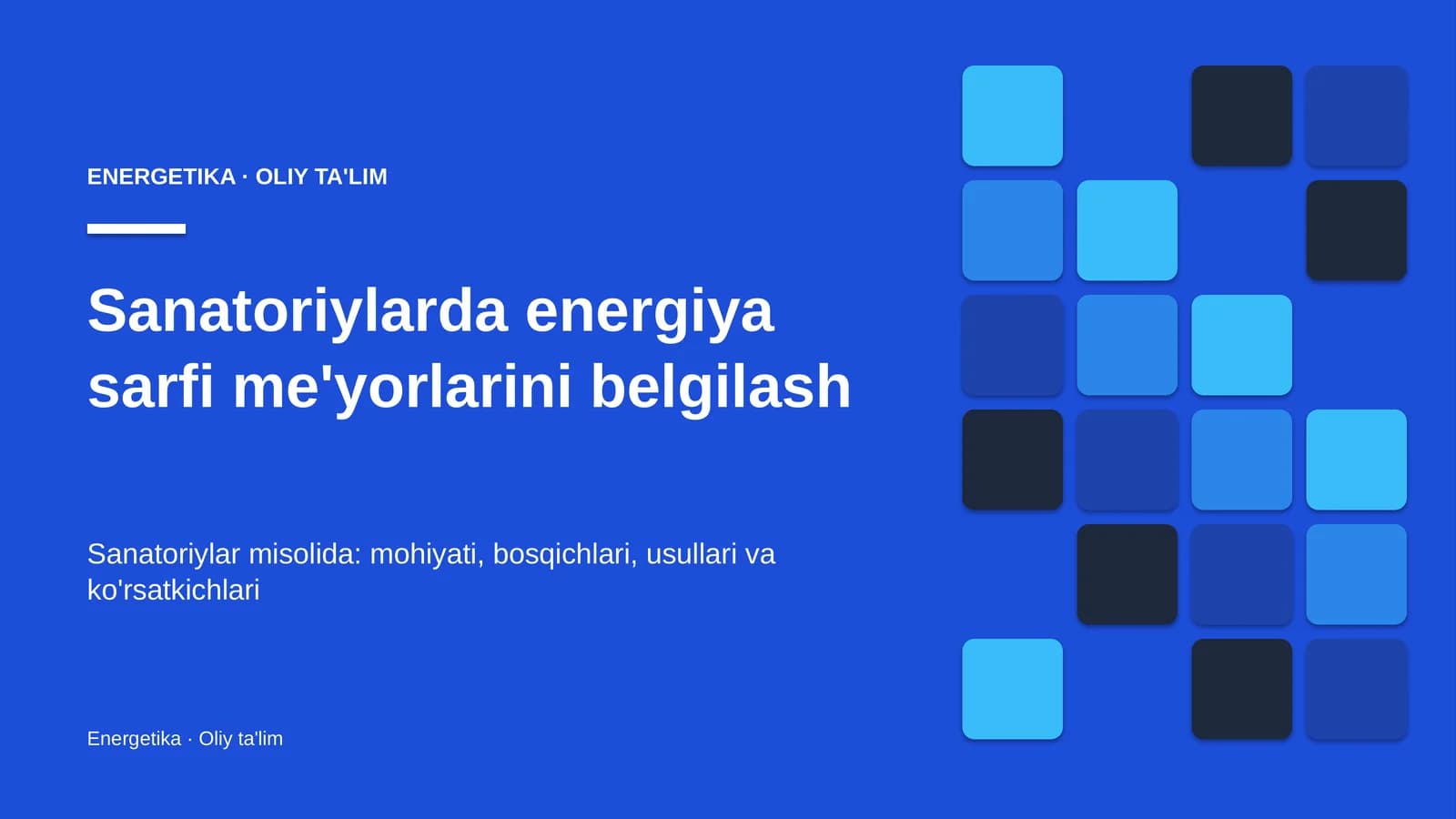 sanatoriylarda energiya sarfi me'yorlarini belgilash 7341