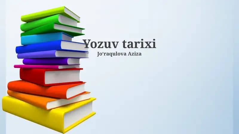 Yozuv tarixi