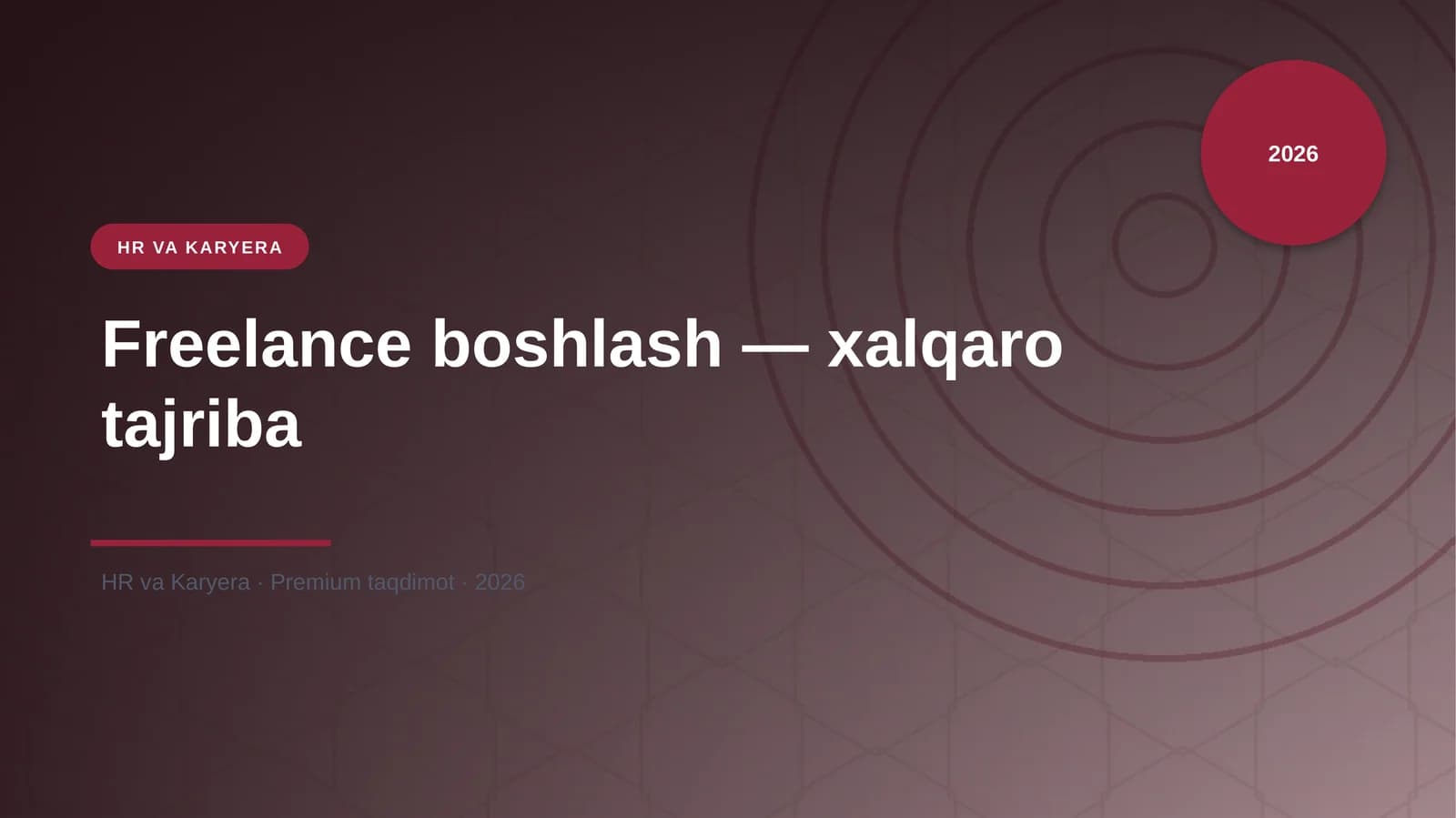 Freelance boshlash — xalqaro tajriba
