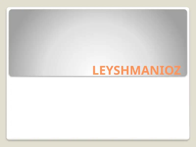 LEYSHMANIOZ