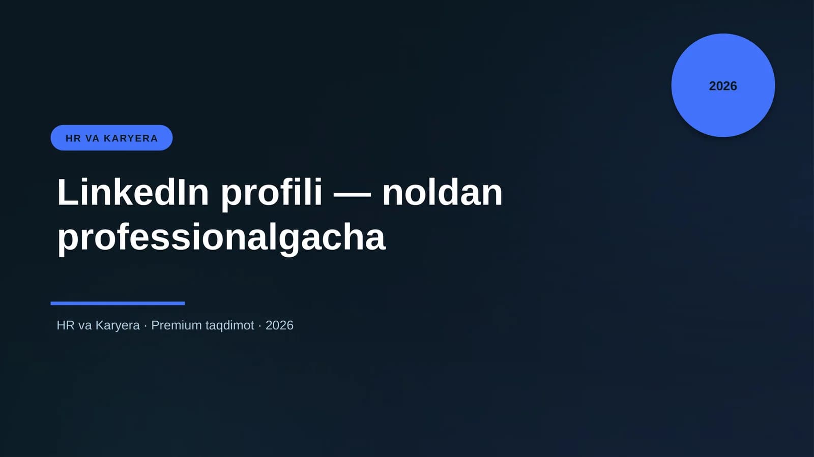 LinkedIn profili — noldan professionalgacha