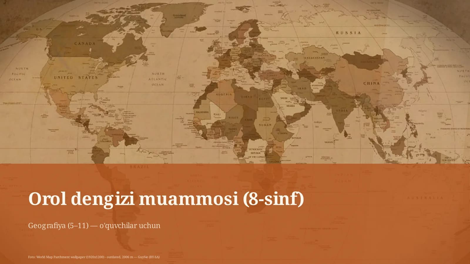 Orol dengizi muammosi (8-sinf)