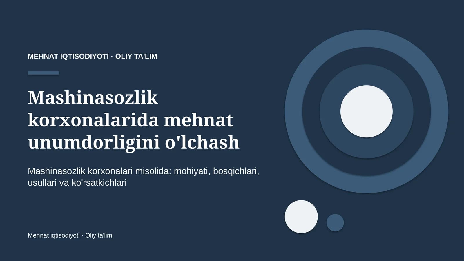 mashinasozlik korxonalarida mehnat unumdorligini o'lchash 8885